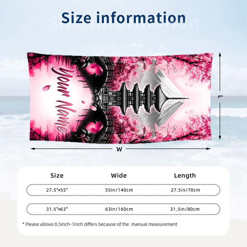 Fantasy Magic Theme Beach Towel Personalized Custom Name & Text Soft Quick Dry Beach Towel for Swimming Travel