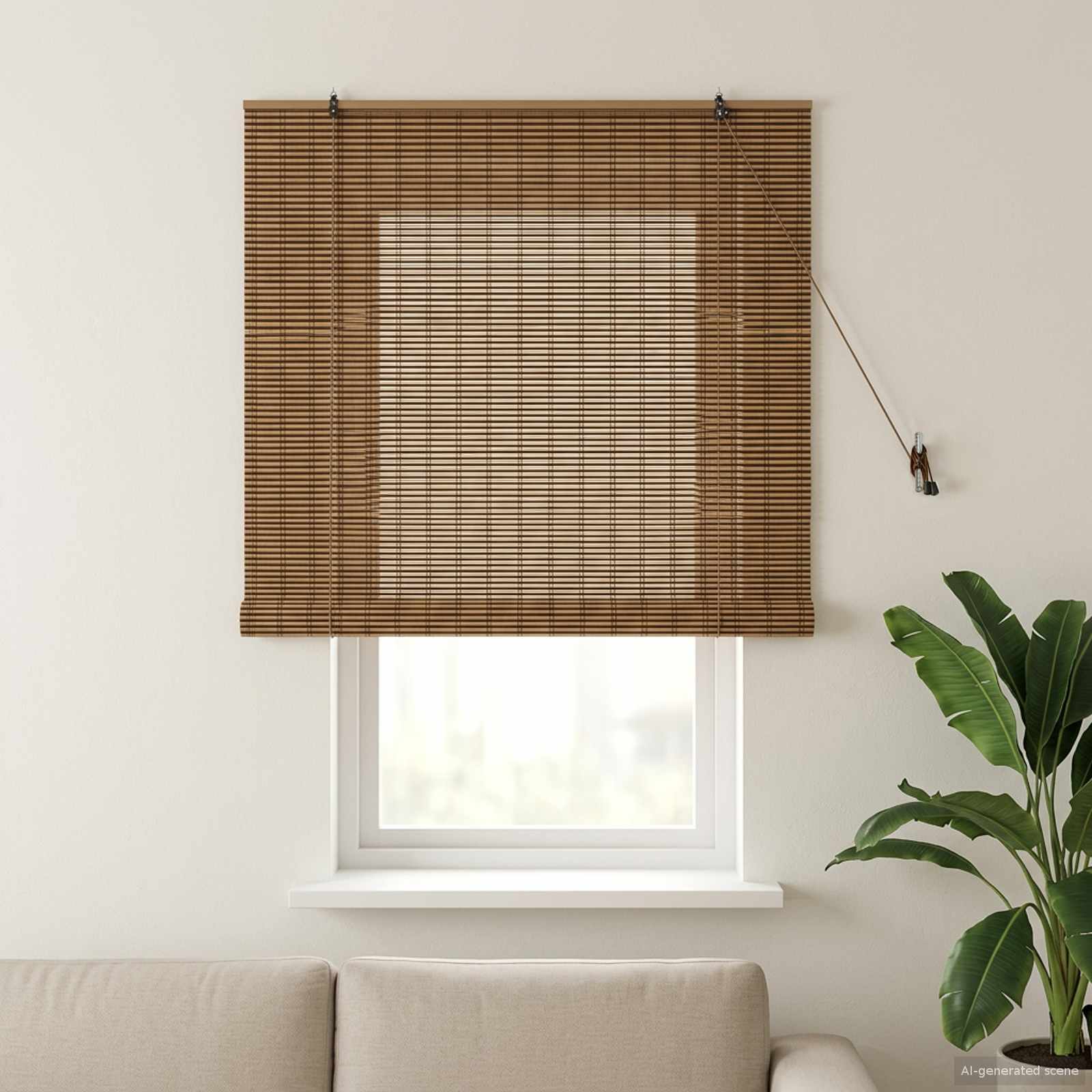 Braune Bambus-Rollos 130 x 160 cm