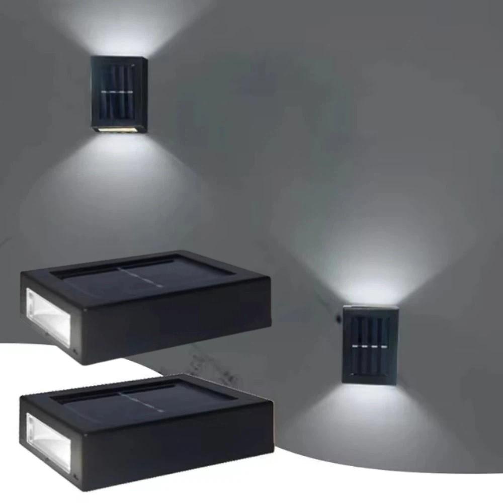 2Pcs Waterproof Solar Wall Light Solar Powered Decorative Light Solar Spot Light Up Down Lighting LED Solar Light