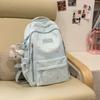 Schoolbag Korean version ins Sweet student schoolbag Color bow schoolbag Solid color polka dot student schoolbag Large capacity schoolbag