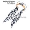 Ingemark 4 Colors Vintage Scarf Ribbon Adjustable Wide Bracelet Women Hip Hop Leopard Print Metal Open Cuff Bangle Boho Jewelry
