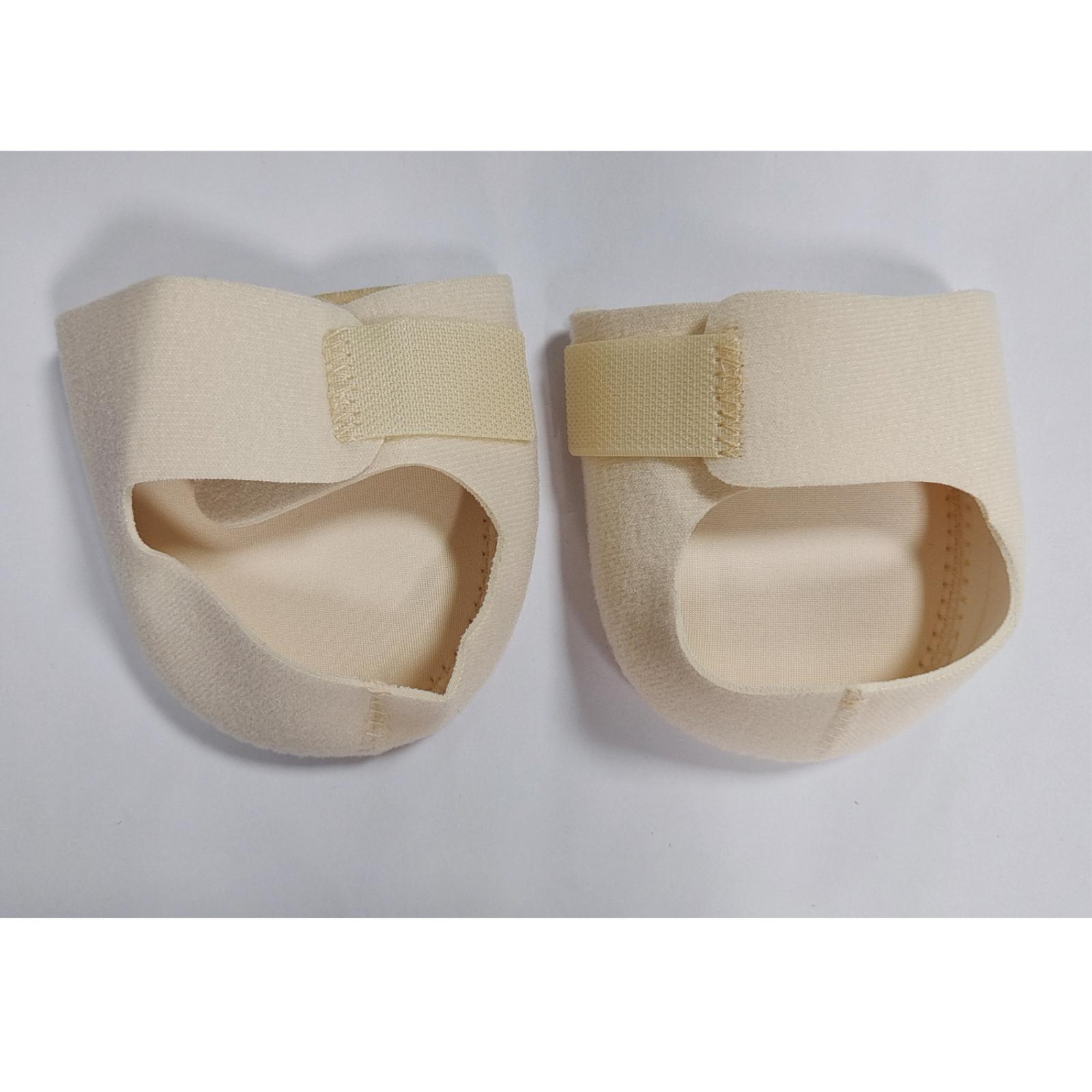 Silicone Heel Sleeves with Arch Support Fabric Skin Tone Unprinted L