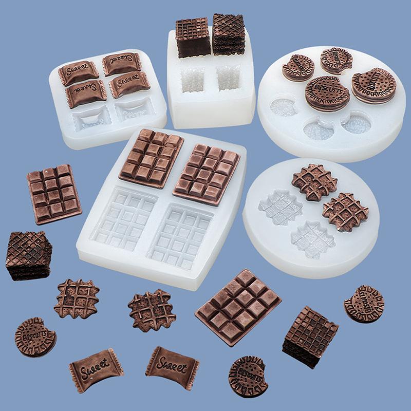 Diy Cream Biscuit Silicone Mould Cake Decoration Waffle Chocolate Mold Hand Made Dessert Baking Kitchen