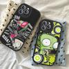 Cartoon I-Invader Zim Gir Phone Case For IPhone 11 12 13 14 15 16 Pro Max Plus Leather Cover
