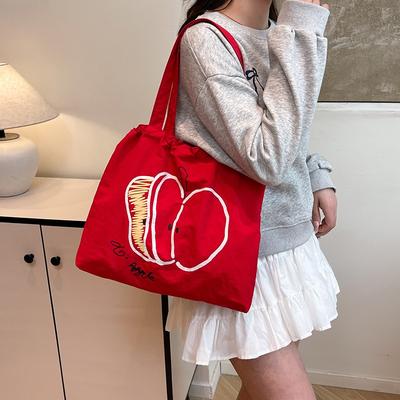 Neue modische und lässige einfache, leichte und vielseitige Cartoon-Tragetasche mit großer Kapazität für Damen, Hand-Schultertasche für Damen