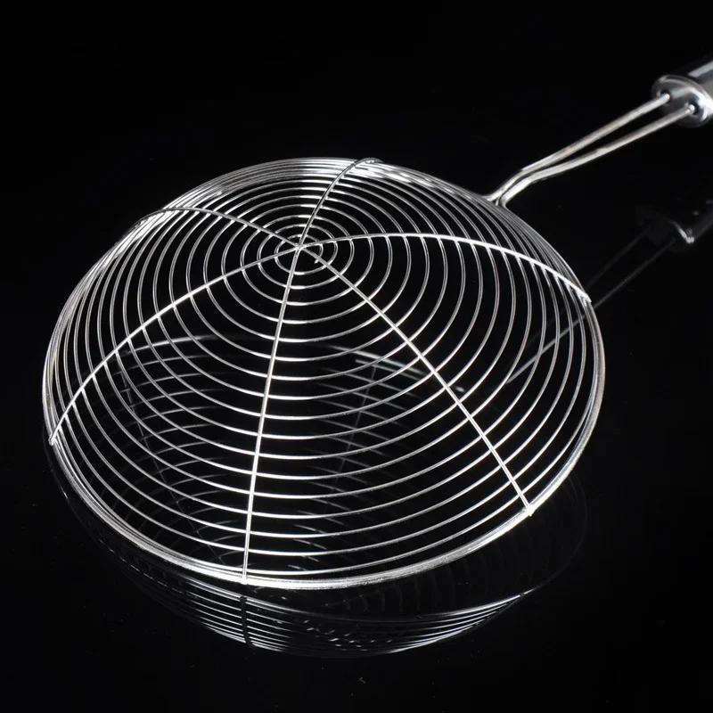 1 Stück Edelstahl Handheld Frittierlöffel Griff Ölabtropfer Rutschfest Suppenschaumabschöpfer Multifunktionale Küchenaccessoires