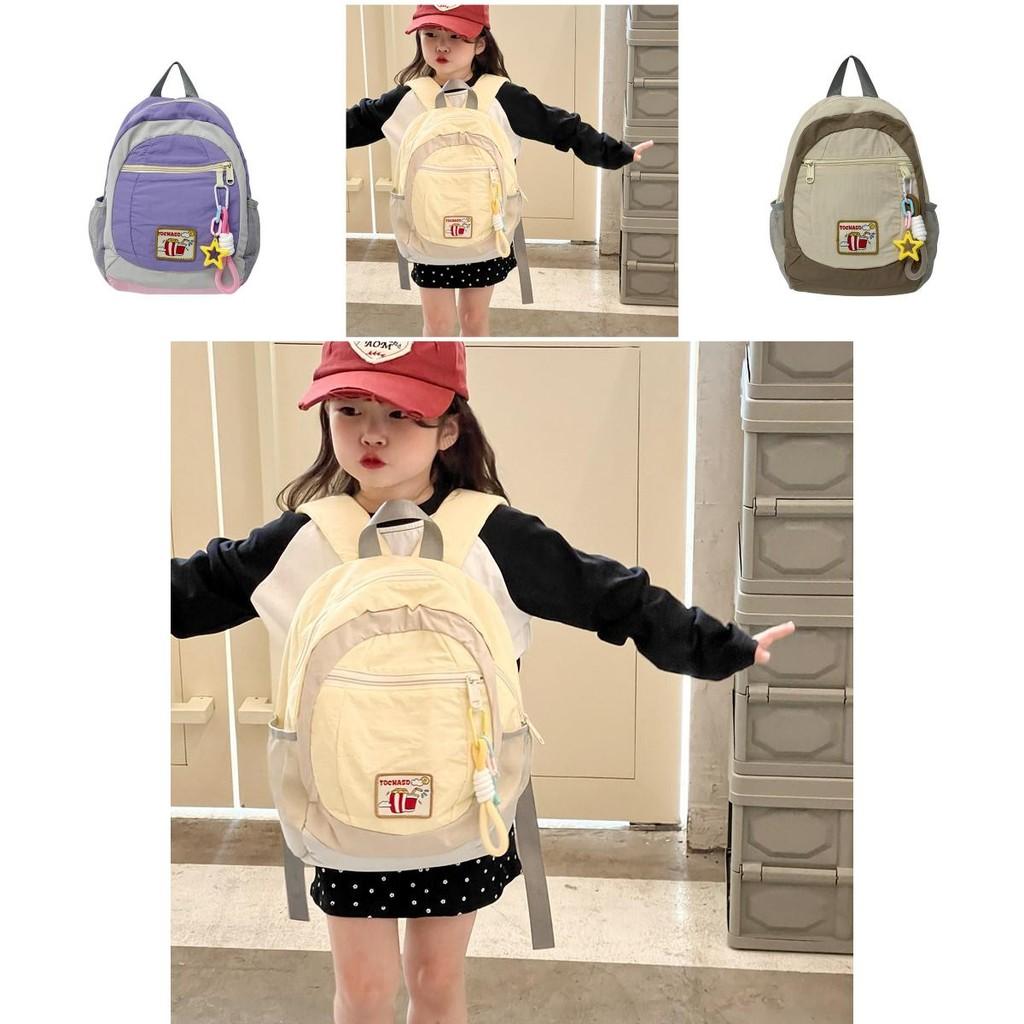 Trendy Japanese Style Unisex Kids Backpack Large Capacity Breathable Canvas Book Bag