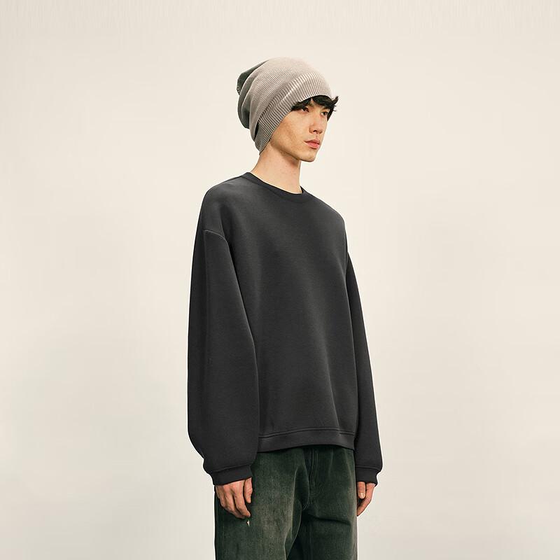 CROQUIS Herren Locker Geschnittenes Rundhals-Pullover-Sweatshirt