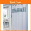 Polyester Hotel Shower Curtain With Stripes And Grommets For Modern Bathroom Decor