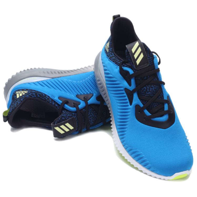 Adidas Alphabounce Comfortable Versatile Slip-Resistant Durable Low-Top Casual Running Shoes Men Sneakers Blue Black B54187