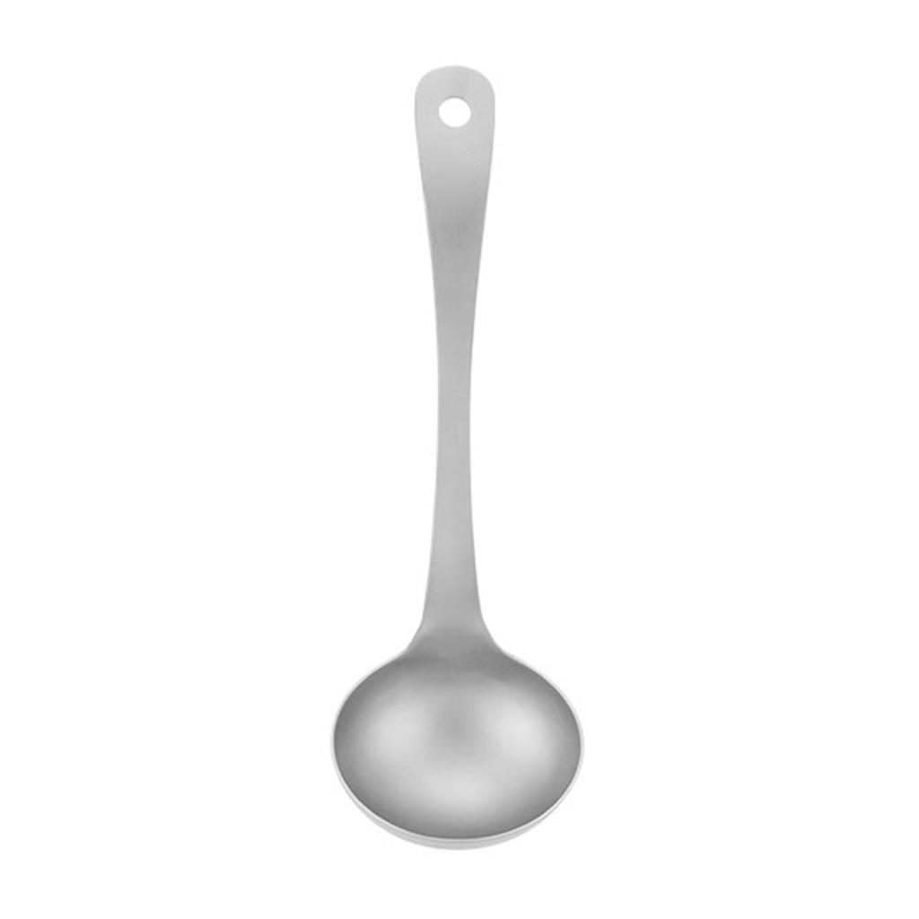 Ti Camping Spoon ened Scoop Head Ergonomic Handle with Hanging Hole for Outdoor Picnic Cooking Kitchen