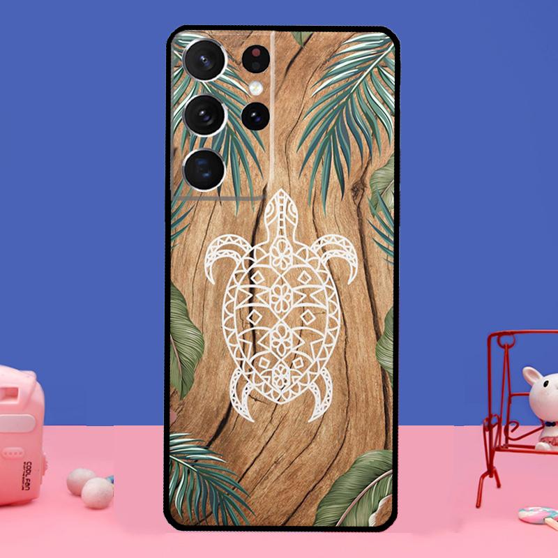 

Чехол для телефона с рисунком черепахи из дерева для Samsung Galaxy S22 Ultra S8 S9 S10 Plus Note 20 Ultra S20 FE S21 Ultra Galaxy S10 Plus