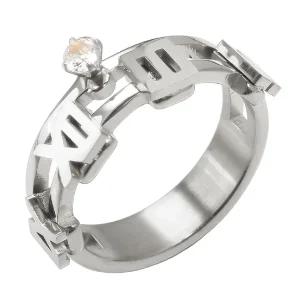 Anello Minimalista in Acciaio Inossidabile a Forma di Cuore Amore Vuoto per Donne Anelli con Zirconi Intarsiati Colore Oro Impermeabile Gioielli Moda Romantica