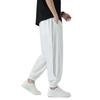 2024 Men's Cotton Linen Athletic Long Pants: Plus Size, Casual Elastic Waist.
