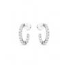 Boucles d'oreilles - LUXENTER - Chenfa - Plaqué rhodium - Zircone - Argenté