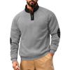 Men's Fleece Sweatshirt Long Sleeve Pullover Quarter Zipper Up Stand Collar Winter Fall Sweat Shirts Turtleneck Pullover Mock Neck Henley Tops for Men