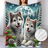 Comfortable Fox Pattern Flannel Small Blanket Soft Warm Blanket, Suitable for Sofa Blanket, Home Leisure Blanket, Air Conditioning Blanket, Nap Blanke