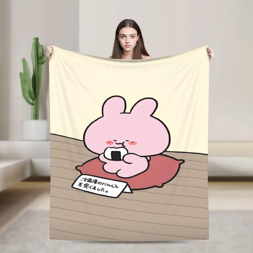 A-Asamimichaan Plush Blankets Girls Boys  Flannel Bedding Throws For Couch Chair Super Warm Custom Quality Bedspread Gift