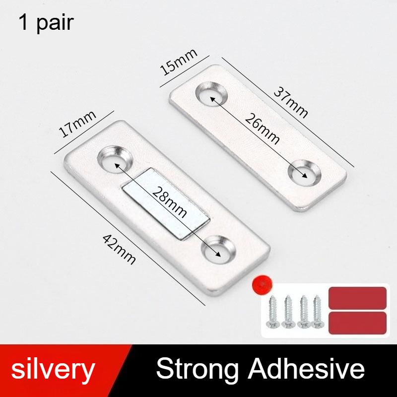 Ferromagnetic Door Adsorption Strips,No-Drilling Invisible Magnets for Sliding Wardrobe Doors, Strong Magnetic Patches for Home
