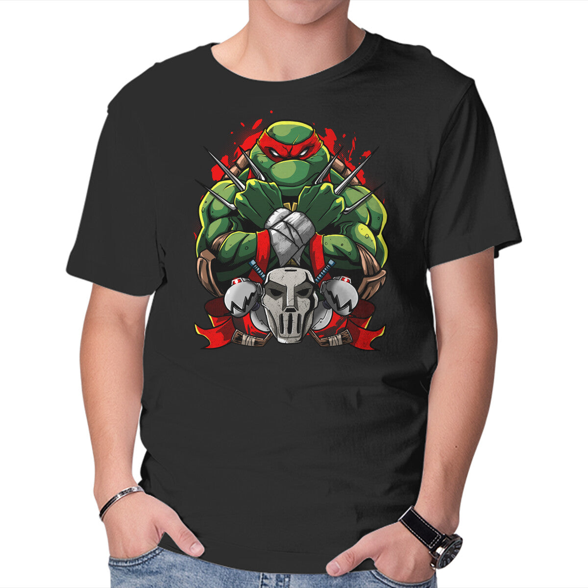 Unisex Crew Neck T-Shirt The Angry Brother Graphic Short Sleeve Casual Tee XS