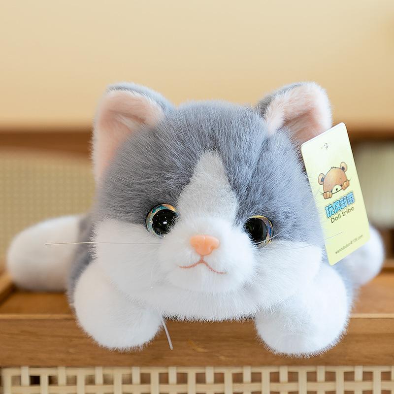 New Cute Cat Doll Simulation Party Cat Plush Toy for Girls To Sleep with Throw Pillow Scratching Machine Doll