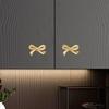 Luxury Cabinet Door Knobs Retro Wardrobe Drawer Pulls Creative Bow Tie Brass Handle  Dresser
