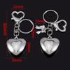 Y2K Big Heart Keychain Silver Color Key Ring For Women Girls Cute Friendship Gift Car Handbag Decoration Handmade Jewelry DIY
