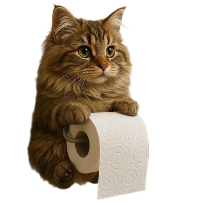 

Держатель для туалетной бумаги в виде кошки Держатель для туалетной бумаги в виде кошки Настенная стойка для рулонов Милый диспенсер Диспенсер для туалетной бумаги для ванной комнаты Украшение