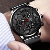 1pc/4pcs/set Fashion Men's Calendar Quartz Watch Business Man Wrist Watch & Bracelets Set, Father's Day Gifts