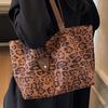 Suede Leopard Print Underarm Big Bag Women's 2025 Autumn New Fashion Large Capacity Tote Season Retro Messenger Bag