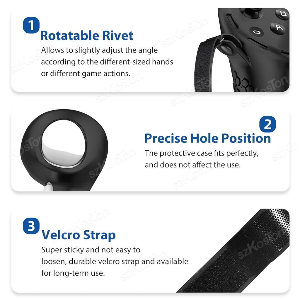 Silikonový ochranný kryt pro Meta Quest 3 VR Controller Anti-Throw Handle Protector Caser s popruhem pro Quest 3 příslušenství