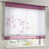 Sandy Style, Embroidered Pastoral Curtains, Liftable Piercing Pole Type, Ribbon Style, Roman Curtain