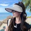 New Sunscreen Hat Summer UV Protection Large Brim Sun Hat Headband Empty Top Hat Sun Hat Face Cover Versatile