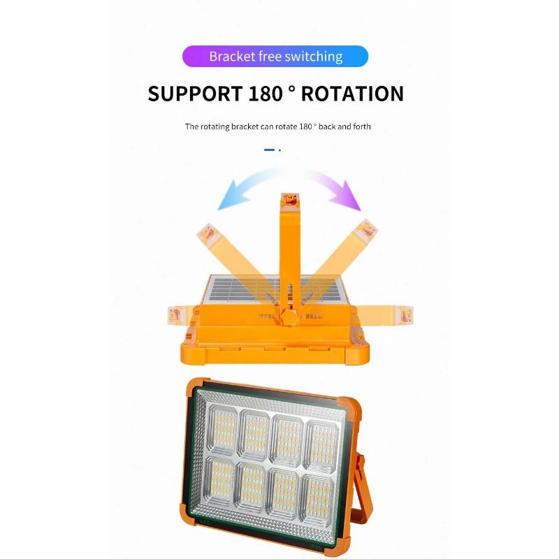 LED Solar Campinglaterne Wiederaufladbarer Outdoor-Flutlichtstrahler Wasserdicht Solare Stromversorgung Reparaturarbeiten Notlampe Powerbank