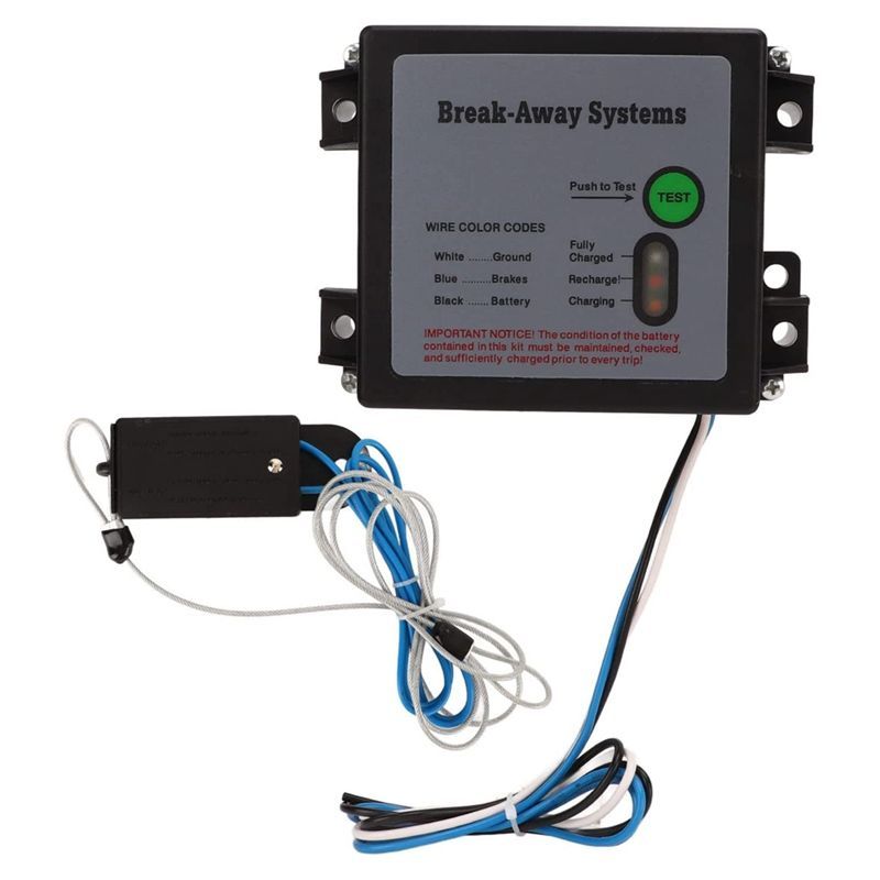 New!Trailer Brakes Breakaway Kit LED Trailer Breakaway Kit Test Breakaway System PP Universal For Vehicle чёрный