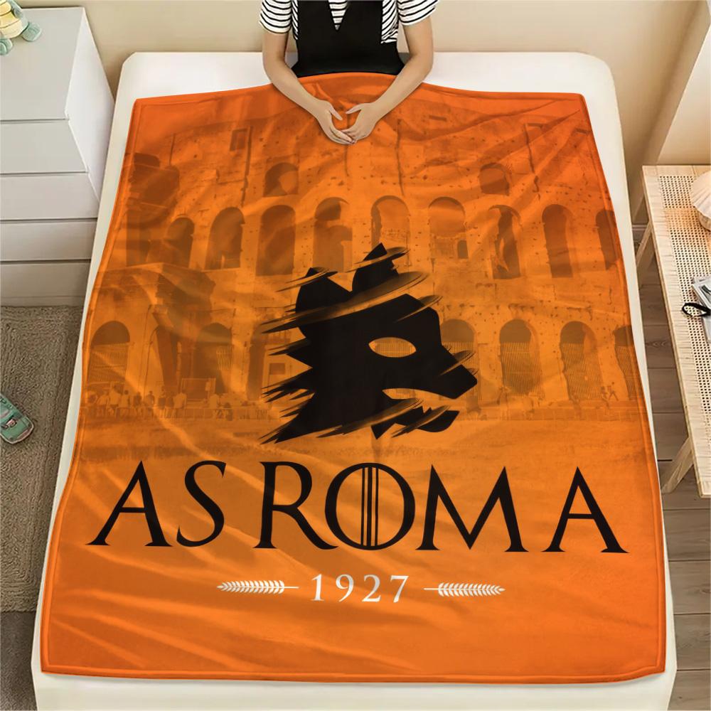 

AS Roma (with Colosseum background) Print Flannel Blanket, High quality Comfortable for All Seasons, Home Decor, Warmth and Comfort 80cm x 120cm
