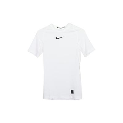 T-shirt da allenamento a maniche corte raglan con logo solido ad asciugatura rapida Uomo Top Bianco 838092-100