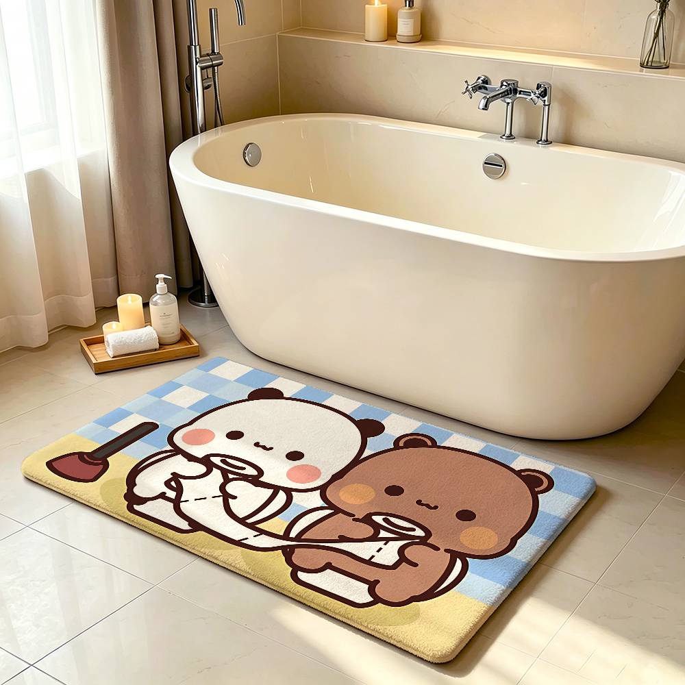 Tappeto Kawaii Yier e Bubus Tappetino Antiscivolo per Bagno Tappetino per Porta Tappetino Decorazione Casa Tappetino per Porta d'Ingresso Tappetino per Porta Resistente ai Graffi