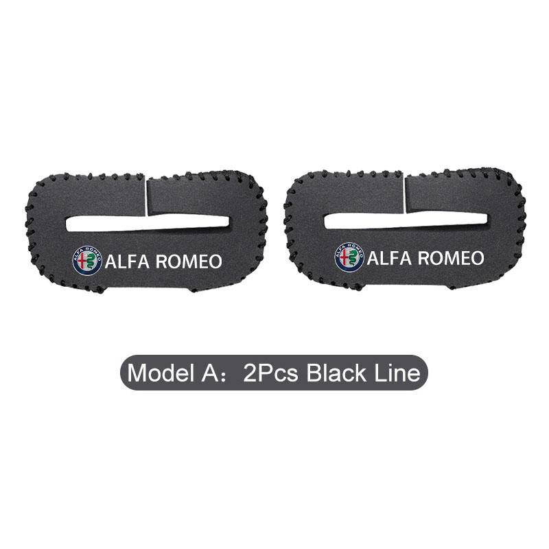 2026 Hot Alfa Romeo Car Seat Belt Buckle Suede Wear Resistant Protector Cover For Alfa Romeo 4C 159 166 Spider Giulia Giulietta