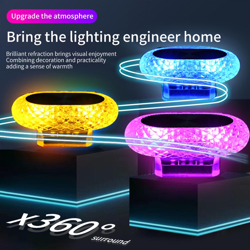 1/2/5/10PCS Car Interior Light LED Ambient Light Mini USB Decoration Light Environment Atmosphere Light RGB Car Accessories