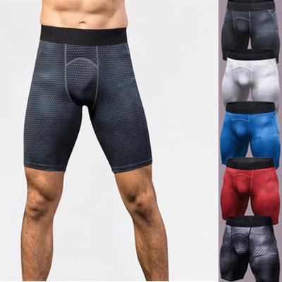 Sports Shorts Men's Compression Elastic Sweating Quick Drying Tight Short Pants Running Sportswear Fitness Scanties 5 Colors