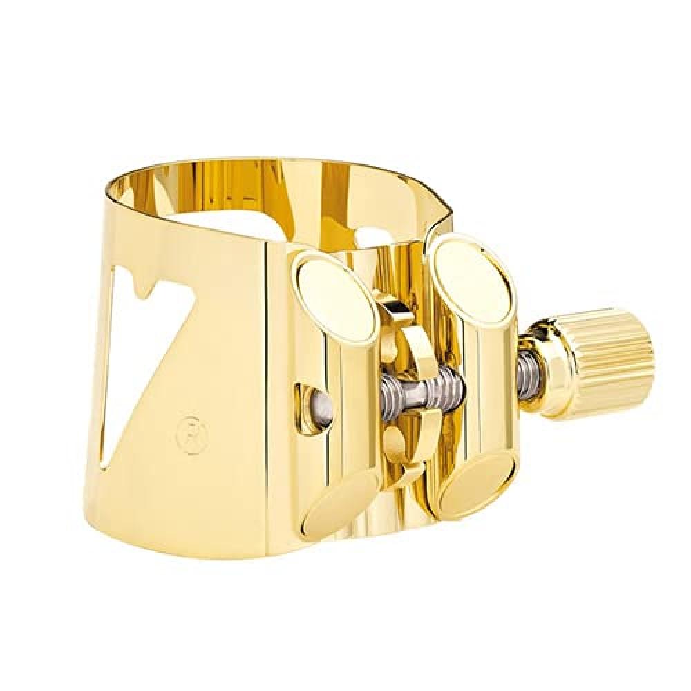 Vandoren Alto Saxophone Ligature Optimum with Plastic Cap (LC07P) Gold Plated (Gold Plated)
