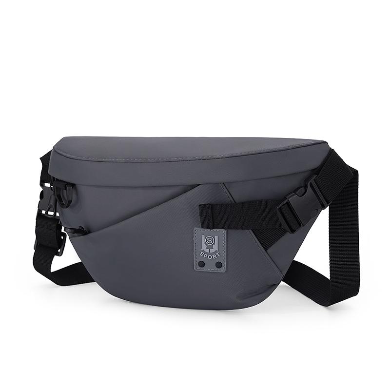 

Повседневная мужская сумка через плечо - Износостойкий нагрудный рюкзак с регулируемым плечевым ремнем серый