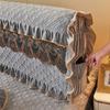 Luxury Fine Flannel Quilted Bed Head Cover Lace Edge Short Plush All-inclusive Headboard Cover Elegant Protective Cover