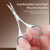 Professional Stainless Steel Precision Scissors for Eyebrows & Nose Hair - Dual-Handed, Ideal for Facial Hair Removal & Trimming
