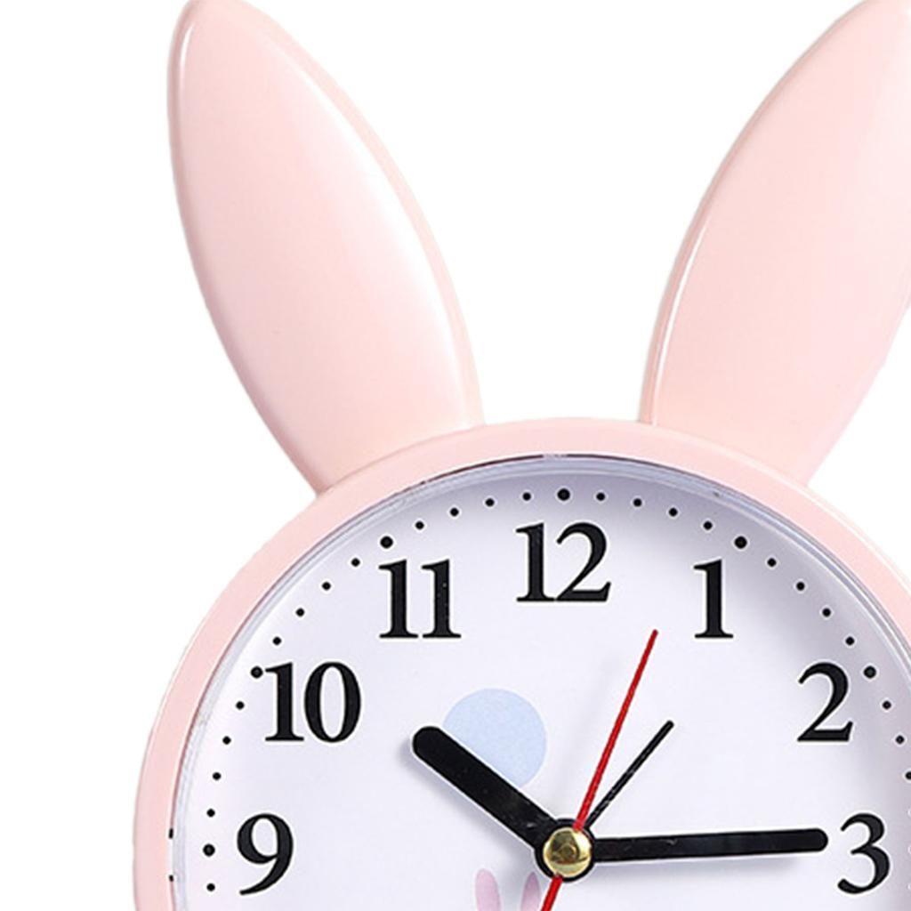 Alarm Clock Cute Bunny Shape Quiet Accurate Timing Clock Ornament for Home Bedroom