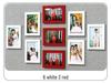7-Zoll Minimalistisches Modernes Neun-Gitter Wand-Fotorahmen-Set – Stanzfreie Wohnzimmerdekoration