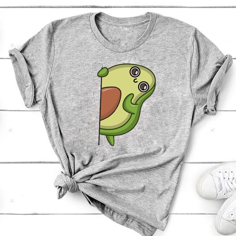 (Asian Size ) Graphic Tee Avocado Love Style Clothing Summer Sweet Trend  Print Female T Top Casual Short Sleeve Women Fashion T-shirt