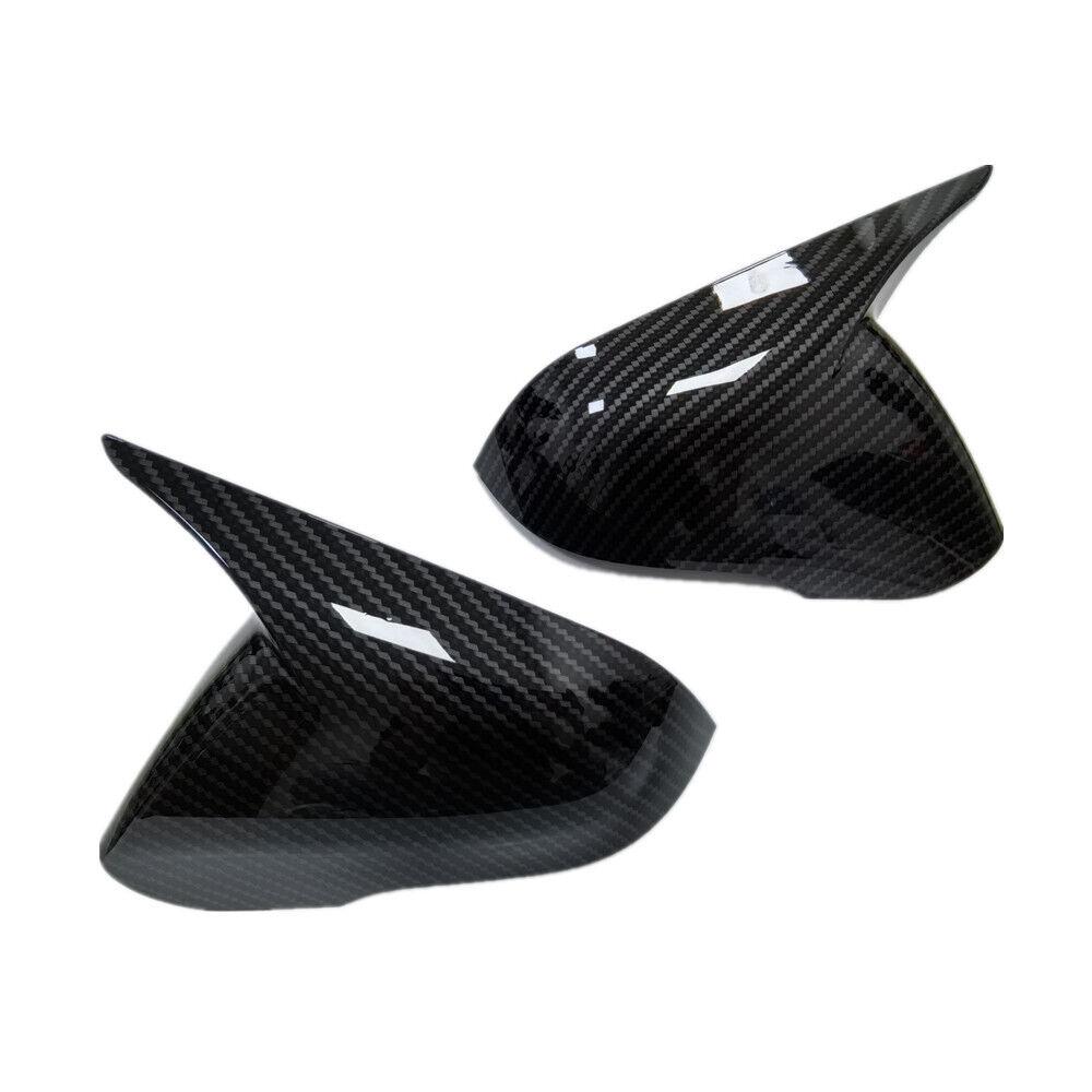 For Hyundai Sonata 2015-2019 OX Horn Car Rearview Side Mirror Cover Sticker Wing Cap Exterior Door Case Trim Shell Silver Frame