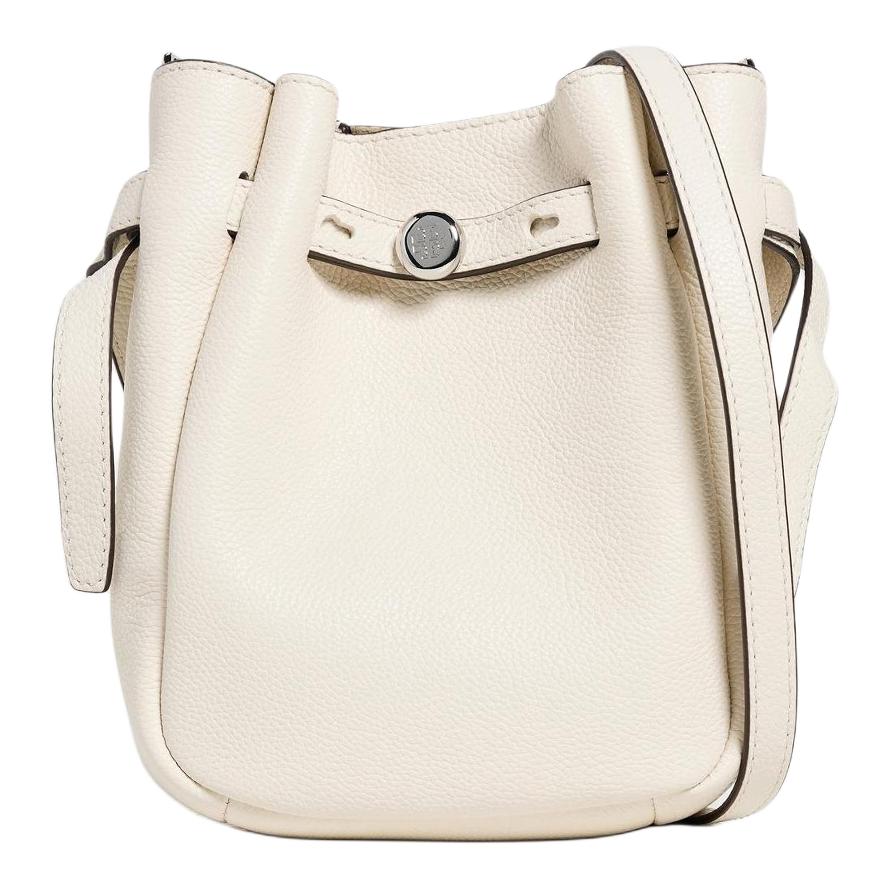 

Tory Burch Romy Silver Finish Adjustable Detachable Shoulder Strap Leather Crossbody Bag Small Women Bags Cake 171002-921 Basic Set (Bag)